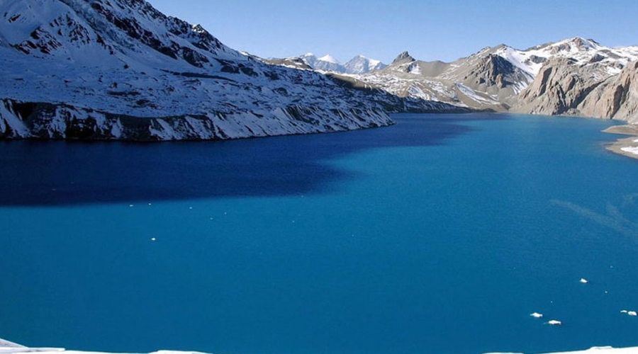 Thorong Pass with Tilicho Lake
